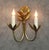 French Brutalist Style Floral Wall Lights, 1980s, Set of 2 For Sale - Image 6 of 9