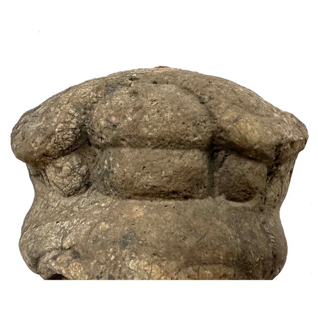 Late 19th-Century Antique Chinese Carved Stone Heracles Head For Sale - Image 4 of 14