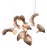 Dune 8 Cluster Chandelier with Shades in Copper Metallic Tone by Daniel Becker for Moss Objects For Sale