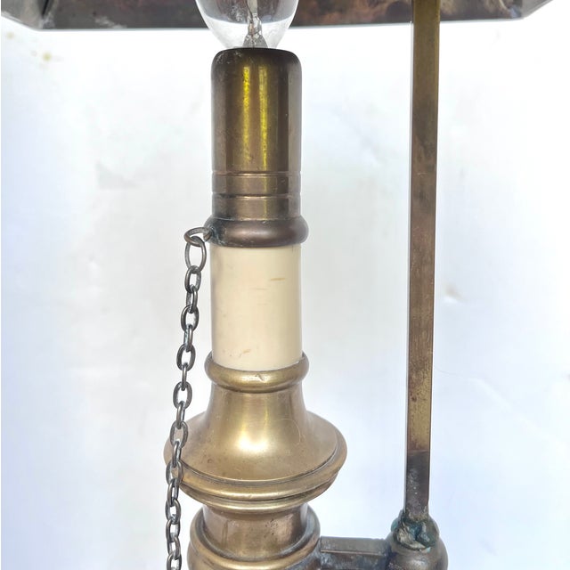 1970s 1970s Chapman Brass French Bouillotte Lamp With Black Tole Shade For Sale - Image 5 of 14