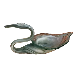 Vintage Murano-Style Swan Bowl