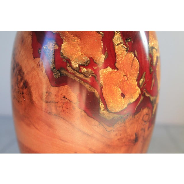 Robert W. Chatelain Black Cherry Burled Wood Hand Turned Vessel For Sale - Image 12 of 12