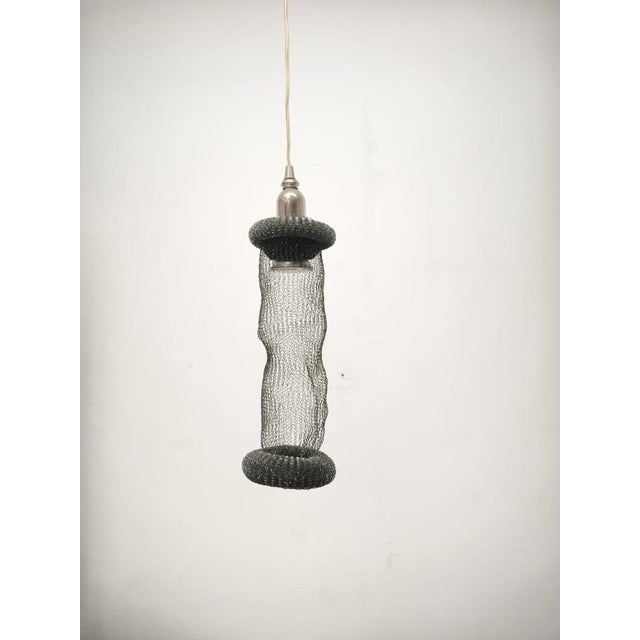 Suspension Lamp in Metal Mesh by Lamp International, 1990s For Sale - Image 10 of 12