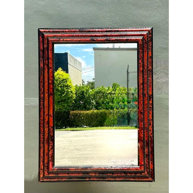 Vintage 19th Century Tortoiseshell and Ebonized Fruitwood Stacked Mirror For Sale - Image 10 of 18