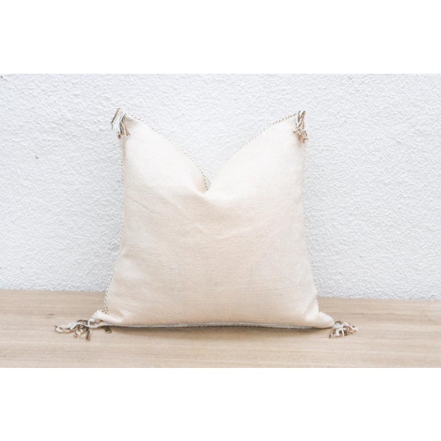 Textile Kasbah Sand Silk Rug Pillow For Sale - Image 7 of 8