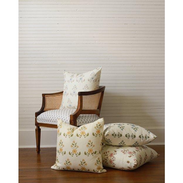 Lauren Servati Textiles, Unfading Flower // Goldenrod 18"x18" pillow Double-sided throw pillow with a knife edge finish....