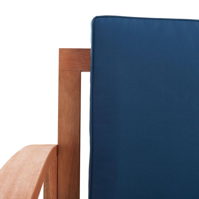 Contemporary Parcer 4 Piece Living Set - Natural/Navy For Sale - Image 3 of 6