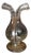 Antique Hand-Blown Glass Ampolla Gemina in Footed Clear Glass For Sale