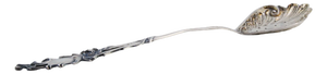 Silver Olive Spoon with Shell and Handle