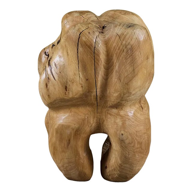 Biomorphic Wood Sculpture For Sale