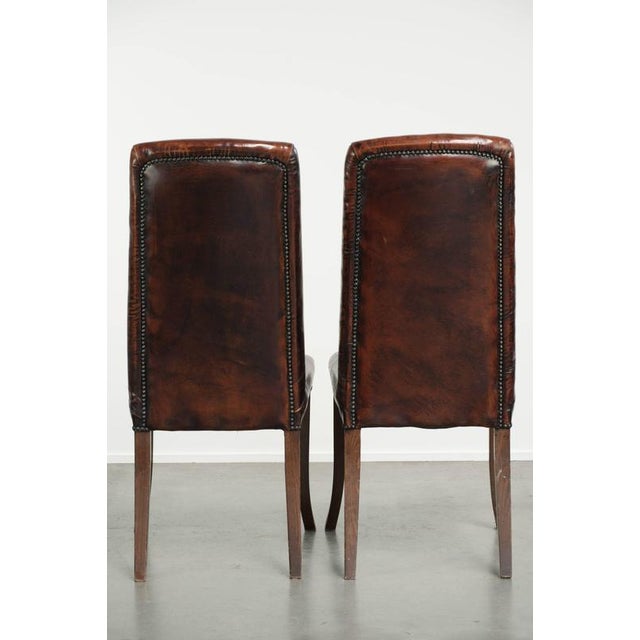 Vintage Sheepskin Dining Chairs, Set of 6 For Sale - Image 4 of 18