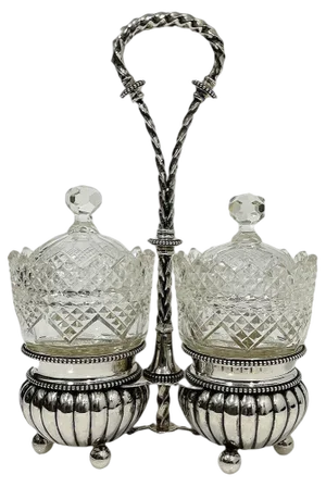 Dutch Cruet Pickle Set attributed to Van Kempen and Sons, 1891, Set of 3