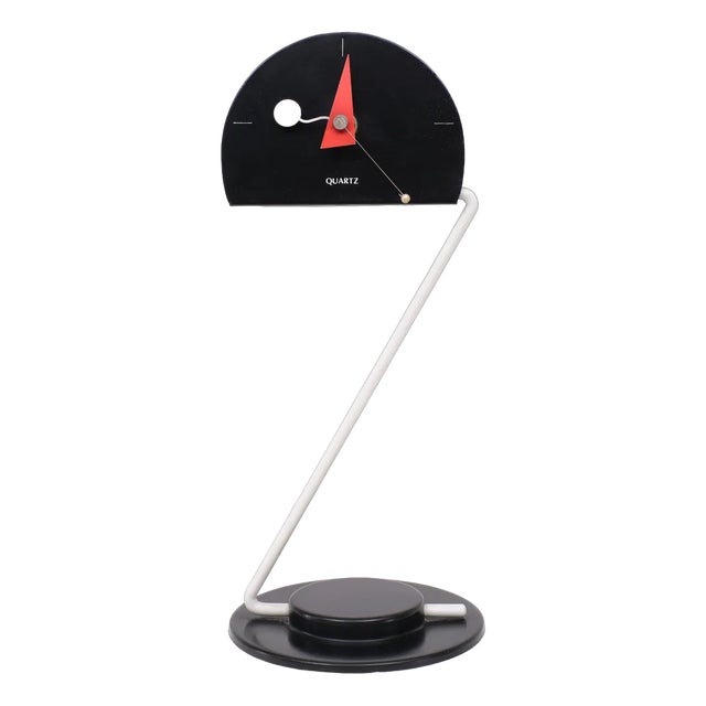 Table Clock by Nicolai Canetti for Artec, 1980s For Sale