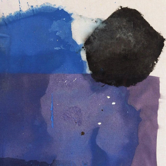 Contemporary "Synthesism: Solitude 2" Large Contemporary Original Abstract Ultramarine Blue and Red Painting by Jason DeMeo For Sale - Image 3 of 9