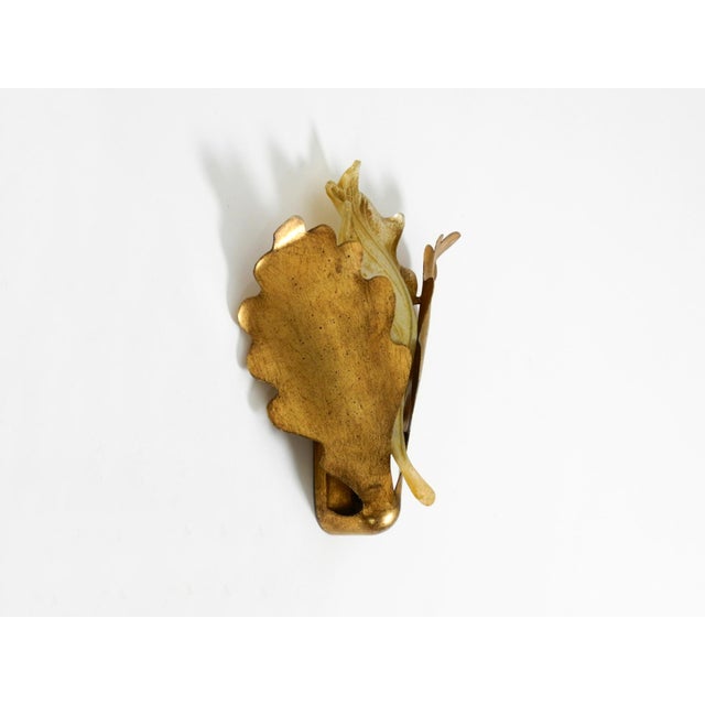 Hollywood Regency Vintage Gold-Plated Glass and Metal Wall Lamp by Banci Firenze, Italy, 2000s For Sale - Image 3 of 18
