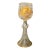Antique Moser St Louis Wine Glass Gold Gilt With Ribbed Stem For Sale