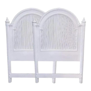 Tall Tommy Bahama Twin Headboards – Lacquered in Super White