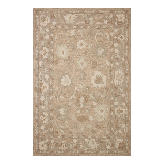 Chris Loves Julia x Loloi Dorothea Khaki / Dove 11'-6" x 15' Area Rug For Sale