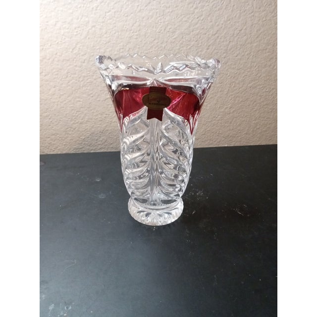 Art Deco 1940s Bleikcristal Germany Crystal Bud Vase For Sale - Image 3 of 5