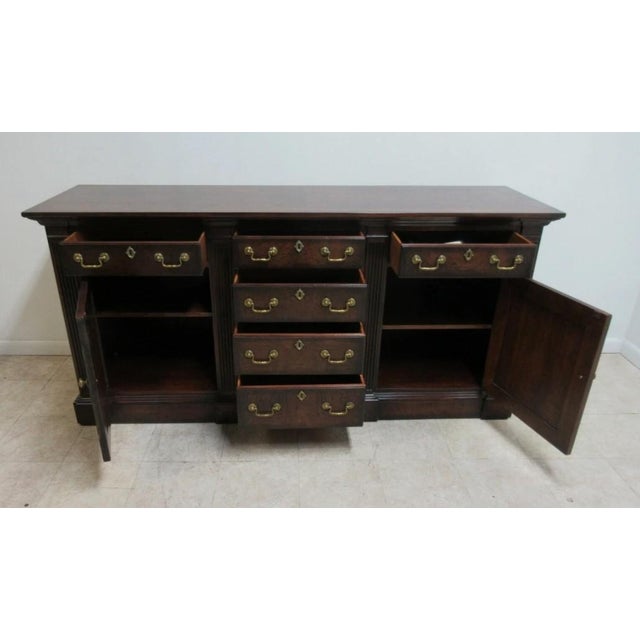 1980s 1980s Henredon French Country Distressed Buffet Cabinet Sideboard Sever For Sale - Image 5 of 12