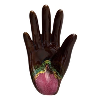 Hand-Shaped Ceramic Dish from Vallauris, 1960s For Sale