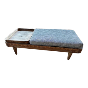 Bench Table With Cushion and Tray by Henry Hall
