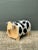 Folk Art Vintage Sculptural Wood Cow Low Stool For Sale - Image 3 of 14