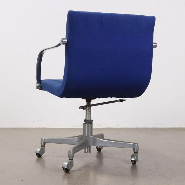 Vintage Office Chairs in Aluminium and Foam, 1970s, Set of 3 For Sale - Image 9 of 11
