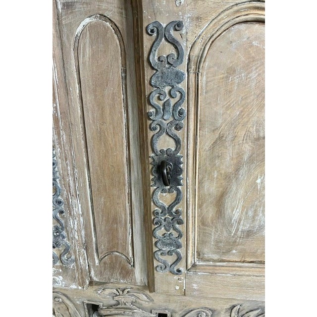 18th C. French Carved Buffet With Distressed Painted Finish For Sale - Image 17 of 18