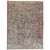A Mid-Century room size Turkish deco rug with an all -over diamond shaped motif on a raspberry background. Measures: 8'2''...