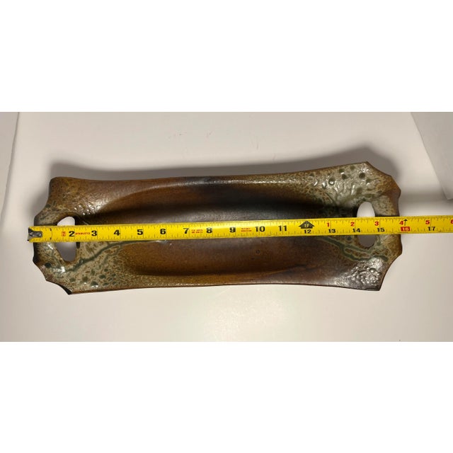 1988 Spring Street Pottery Studio Decorative Bowl Tray Signed & Dated For Sale - Image 4 of 8