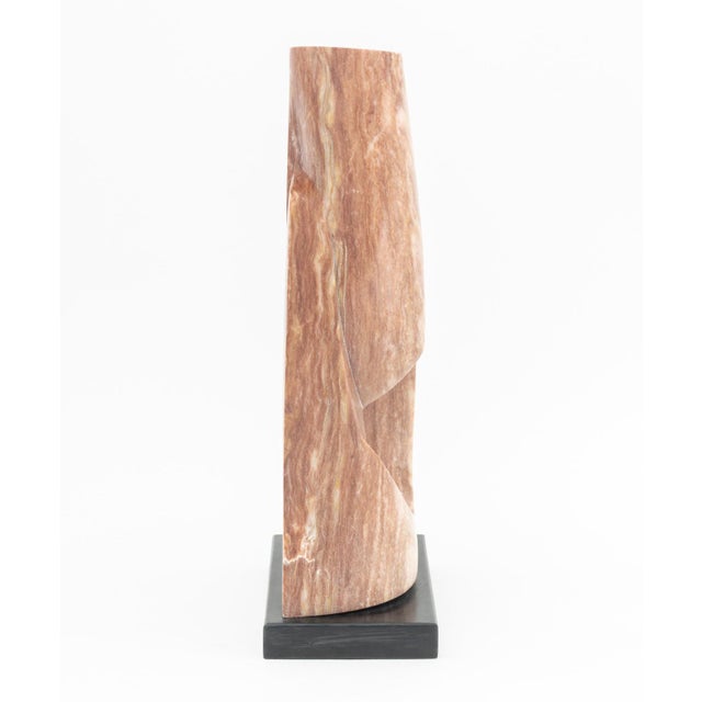 Modernist Vintage Abstract Pink Marble Sculpture For Sale - Image 10 of 10