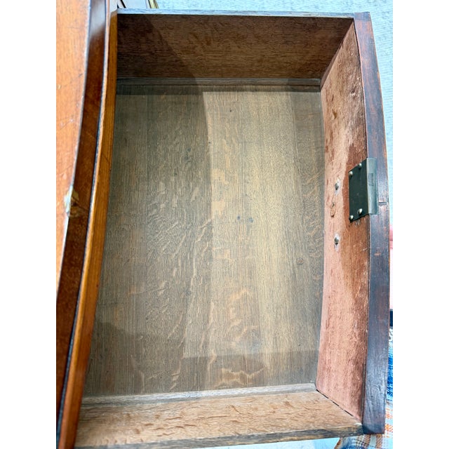 Wood Late 18th Century Danish Bow Front Mahogany Chest With Working Key & Brass Hardware For Sale - Image 7 of 18