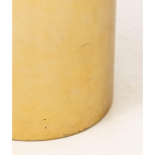 Mid 20th Century Modern Chrome and Gold-Tone Cylindrical Side Table For Sale - Image 5 of 5