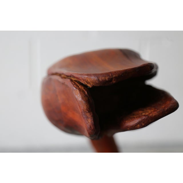 Brown 1960s Studio Craft Wilted Flower Fantastical Sculpture After Wendell Castle For Sale - Image 8 of 11