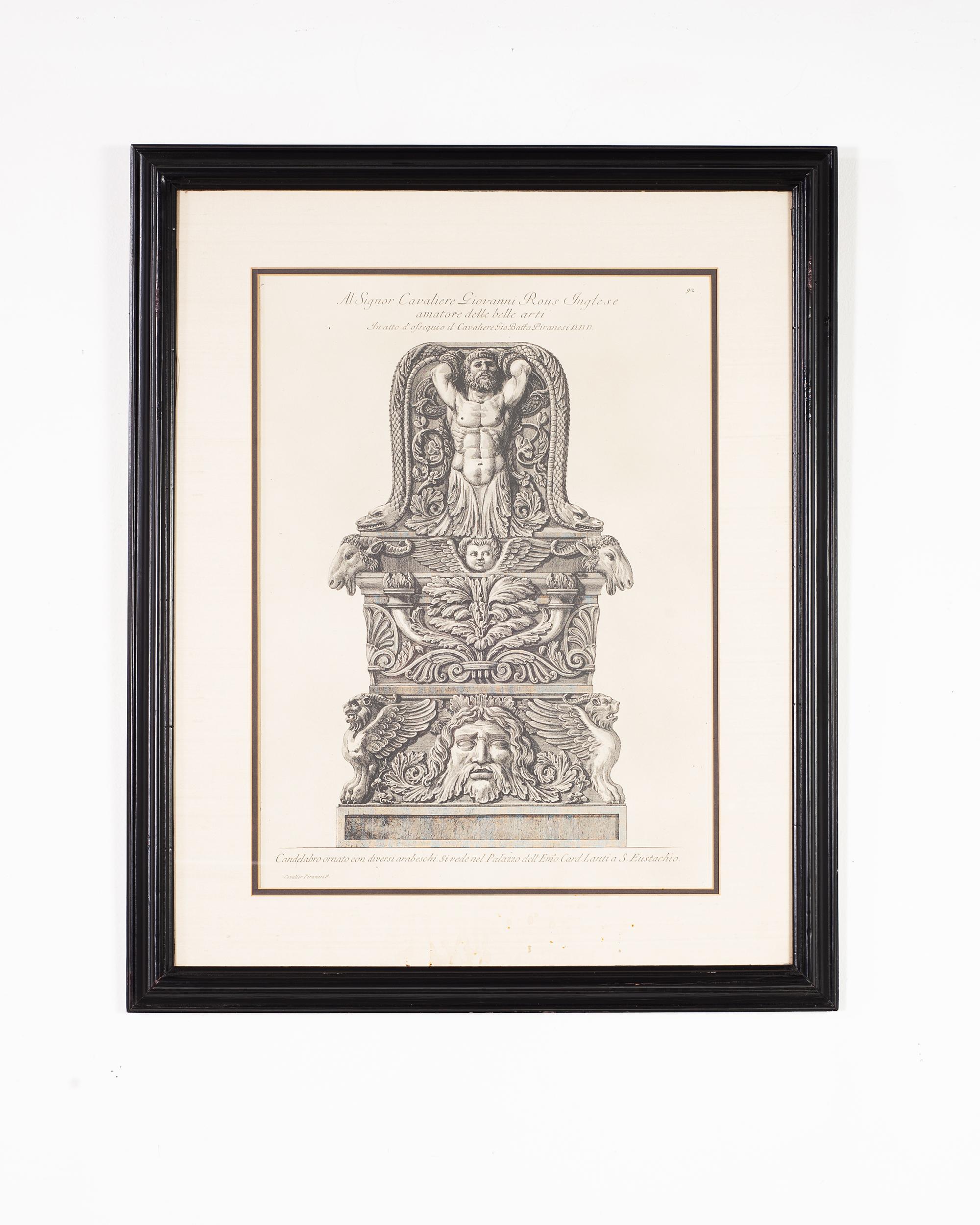 Pair of Neoclassical Framed Prints After Giovanni Battista