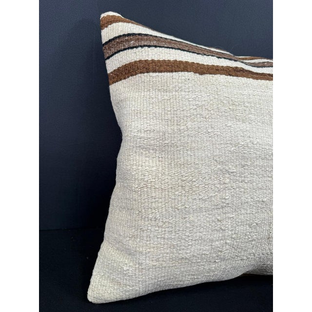 Turkish Hemp Pillow Cushion Natural Beige Brown Cushion Cover 20"x20" #30657 Enhance your home decor with our Kilim Pillow...