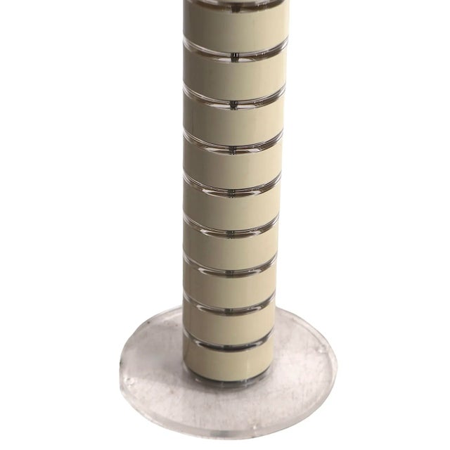 Plastic Post Modern Hollywood Regency Stacked Lucite Floor Lamp C. 1980's Signed Optique For Sale - Image 7 of 12