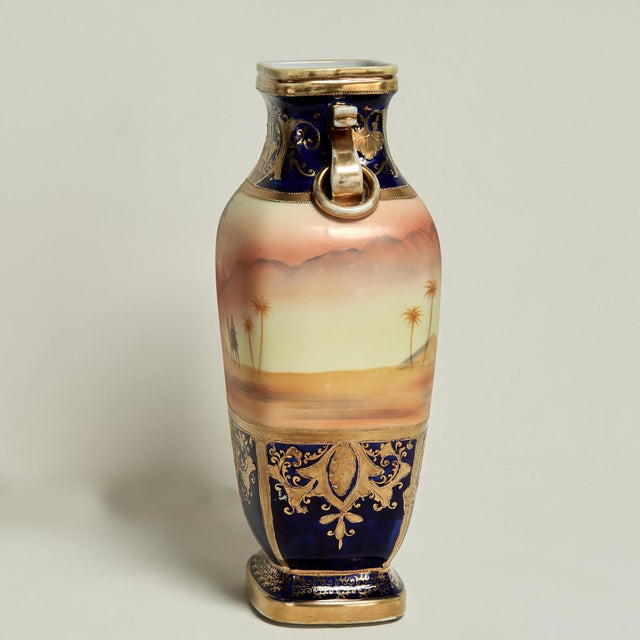 Antique Pair of Noritake Komaru Orientalist Vases For Sale - Image 10 of 17