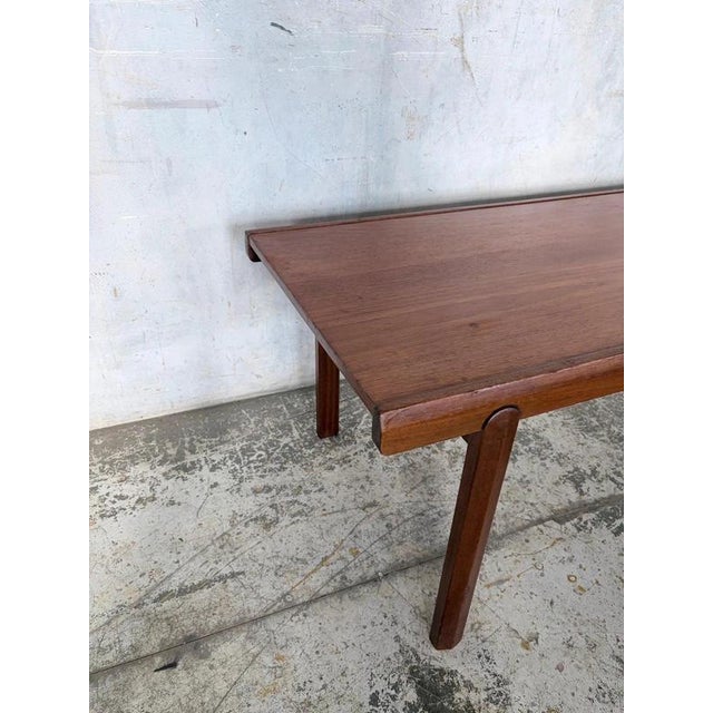 Mid-Century Modern Danish Teak Coffee Table with Rounded Legs For Sale - Image 5 of 7