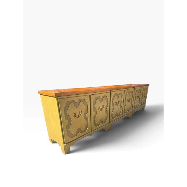 1960s 1960s Baker Furniture Monumental Three-Piece Hollywood Regency Credenza For Sale - Image 5 of 15