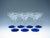 Blue Vintage 1930s Weston Cut Glass Liquor Cocktail Goblets With Floral Design and Cobalt Foot - 7 Pieces For Sale - Image 8 of 13