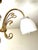 White Art Nouveau Style Porcelain Chandelier with Gilded Brass, 1970s For Sale - Image 8 of 10