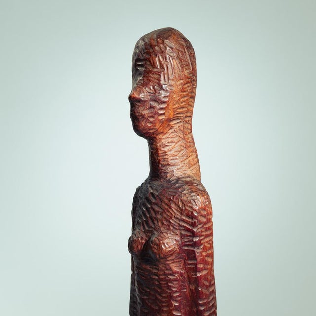 Koos van Vlijmen, Nude Sculpture of Womans Figure, 1970s, Wood For Sale - Image 6 of 13