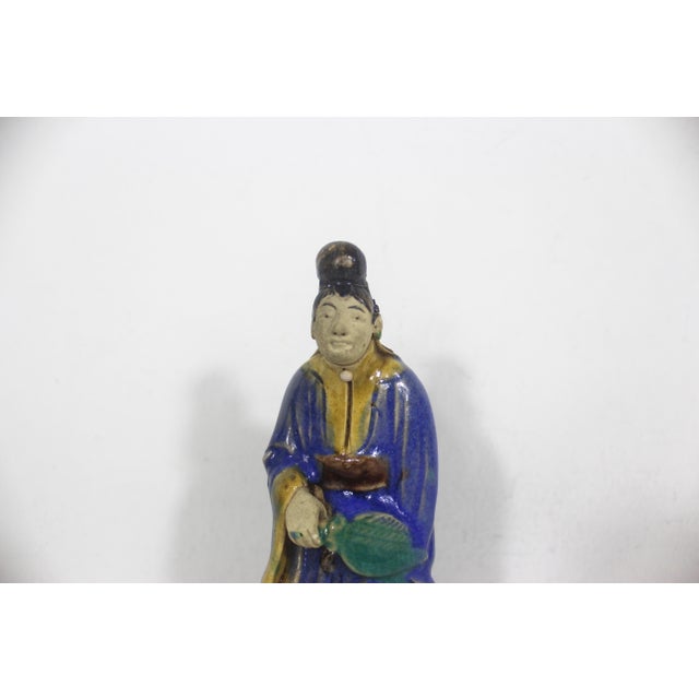 Chinese Antique Handmade Folk Art Chinese Clay Figurine Mudman for Miniature or Bonsai Display For Sale - Image 3 of 8
