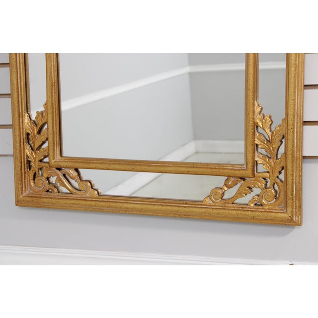 Glass Uttermost Gold Gilt Hollywood Regency Dome Top Mirror For Sale - Image 7 of 14