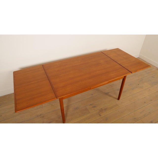 Wood Vintage Extendable Dining Table in Teak For Sale - Image 7 of 10