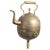 An extraordinary antique Moroccan hand-crafted brass tea kettle or water vessel presented on its original tall warming...