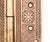 Antique Eastlake style brass door hinge with ball tips, two knuckles, and a template hole pattern. Patent January 2, 1883....
