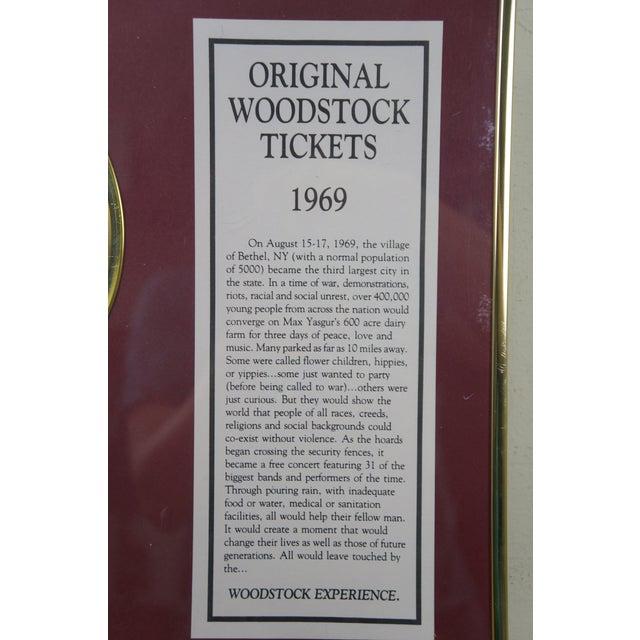 3 Original 1969 Woodstock Tickets W the Experience Lp Record & Coa Letters For Sale - Image 11 of 12